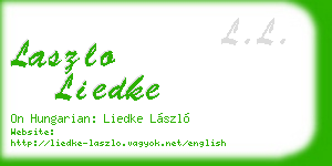 laszlo liedke business card